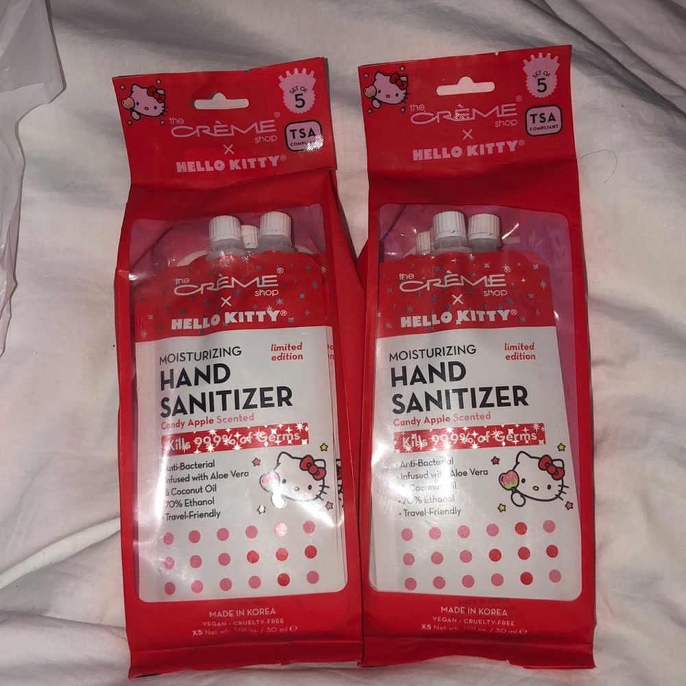 The creme shop hello kitty hand sani 10 in total